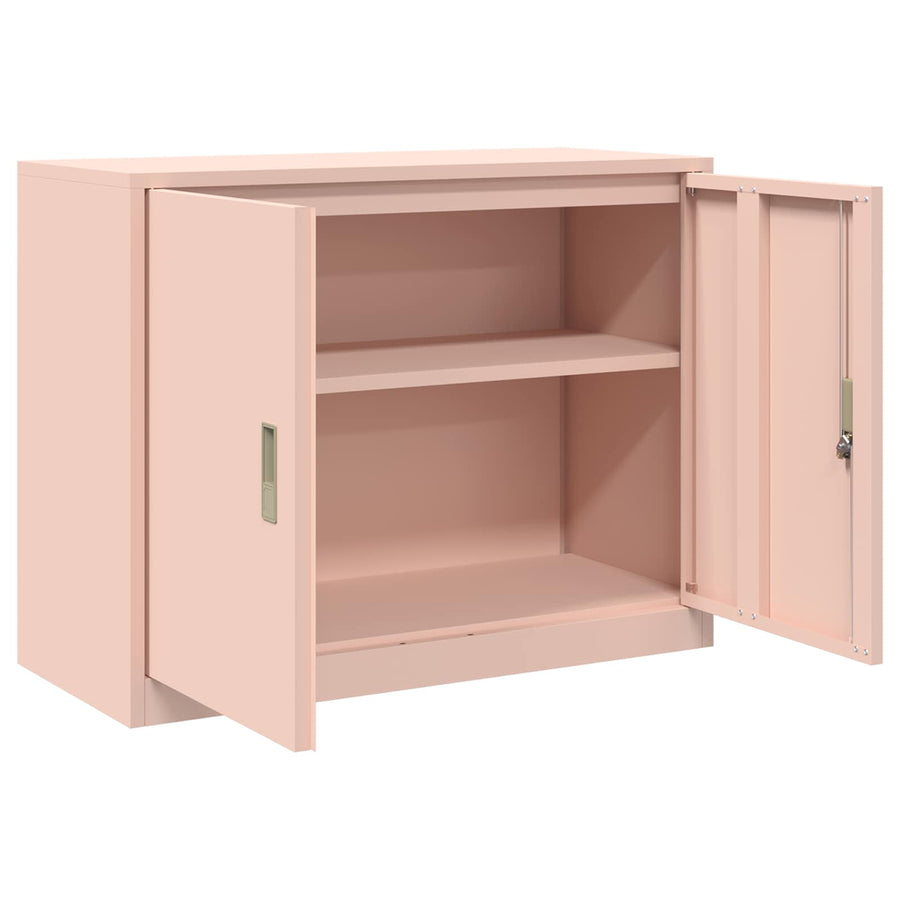 Opbergkast met opslag Roze 90 x 40 x 70 cm Koudgewalst Staal