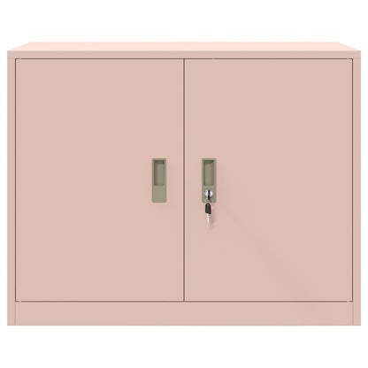 Opbergkast met opslag Roze 90 x 40 x 70 cm Koudgewalst Staal