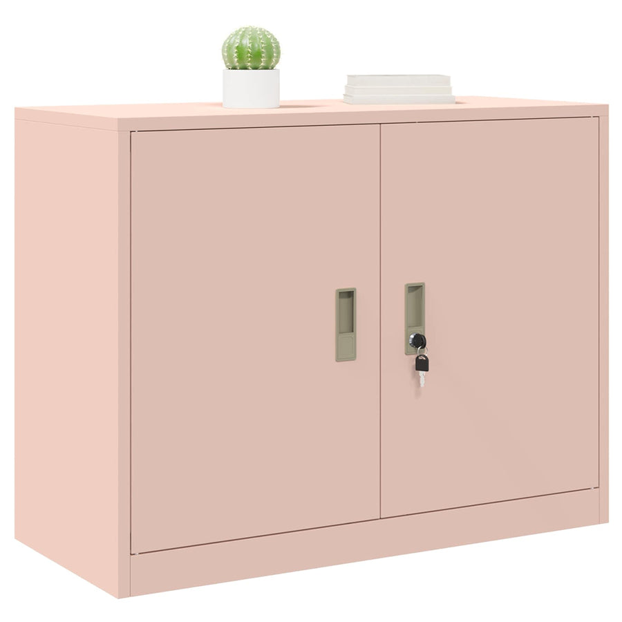 Opbergkast met opslag Roze 90 x 40 x 70 cm Koudgewalst Staal