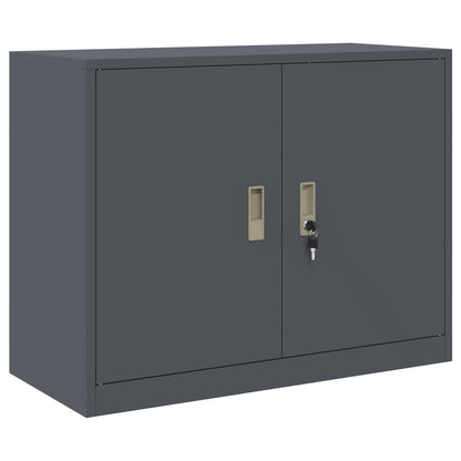 Opbergkast Antraciet 90 x 40 x 70 cm Koudgewalst Staal