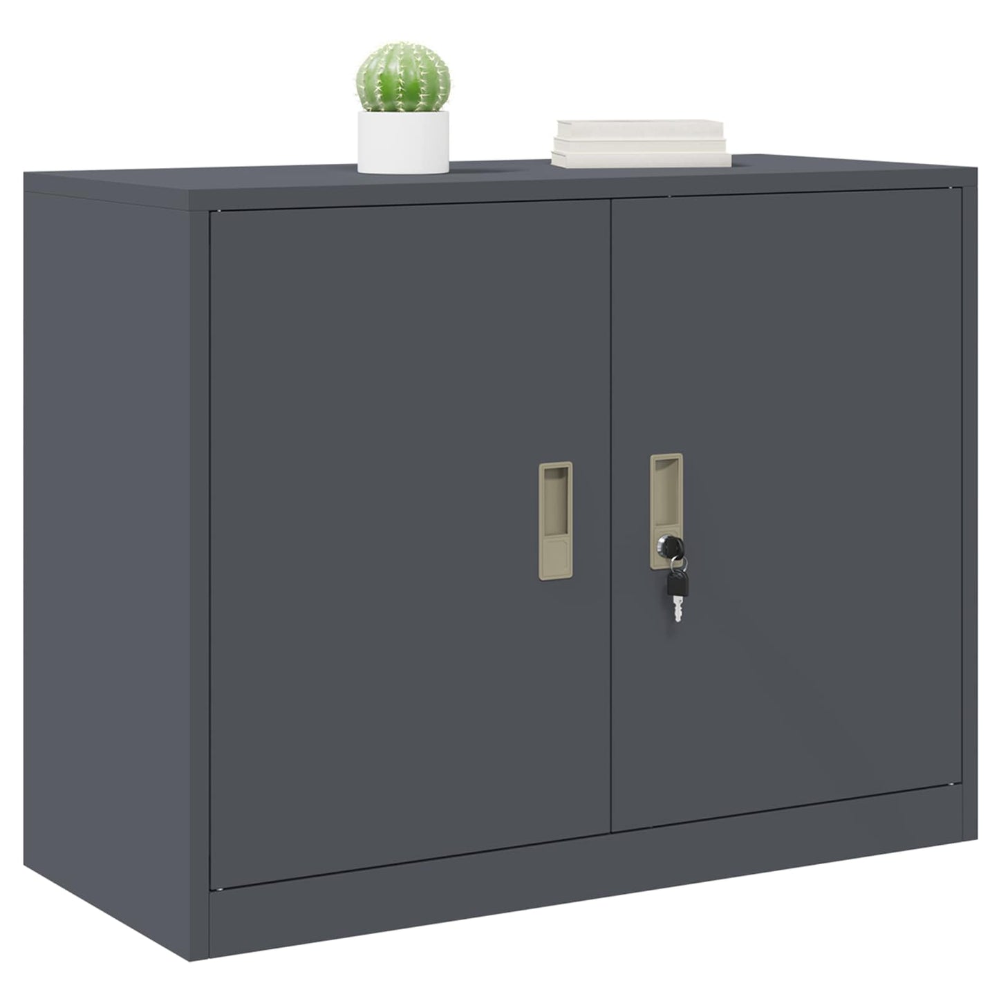 Opbergkast Antraciet 90 x 40 x 70 cm Koudgewalst Staal