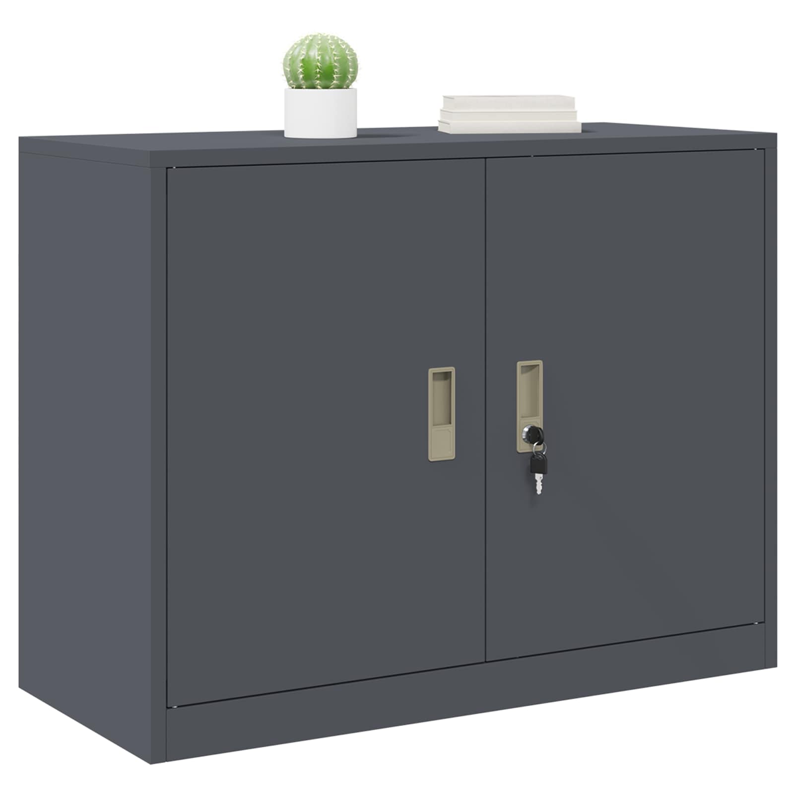 Opbergkast Antraciet 90 x 40 x 70 cm Koudgewalst Staal
