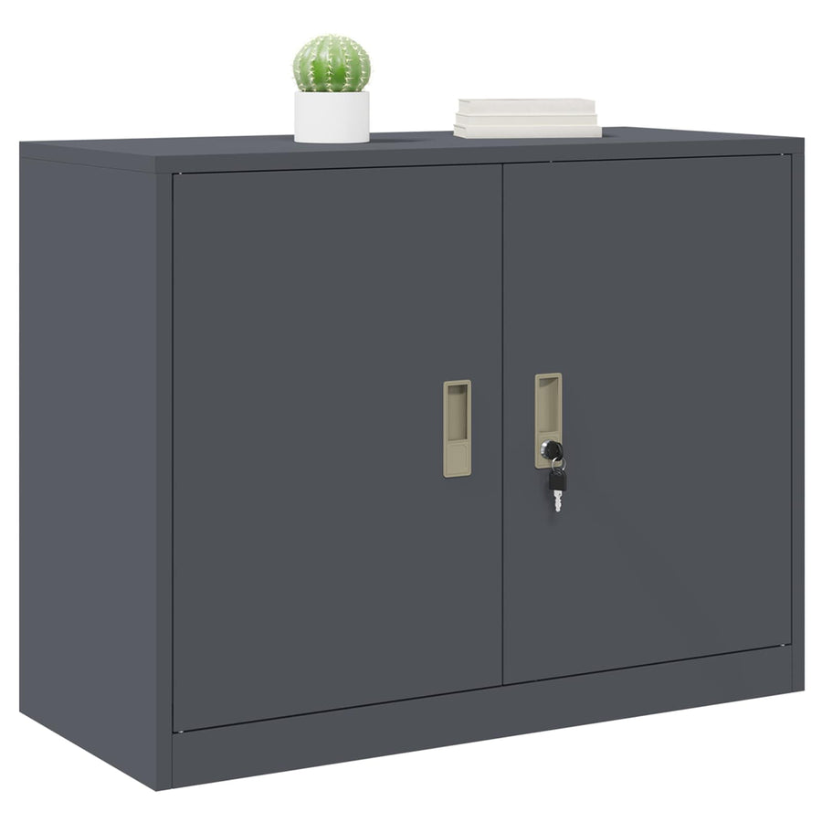 Opbergkast Antraciet 90 x 40 x 70 cm Koudgewalst Staal
