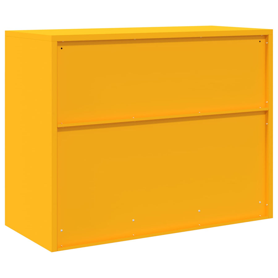 Opbergkast Mosterdgeel 90 x 40 x 70 cm Koudgewalst Staal