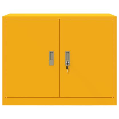 Opbergkast Mosterdgeel 90 x 40 x 70 cm Koudgewalst Staal