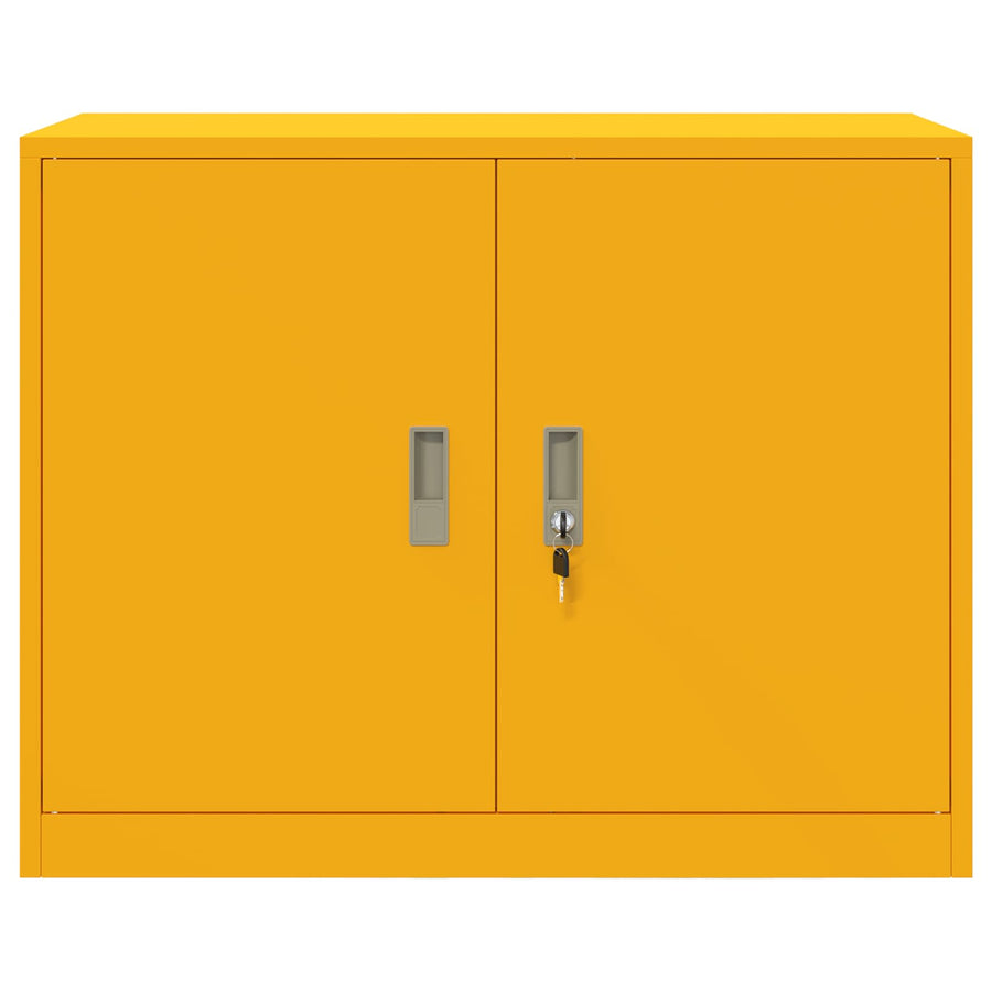 Opbergkast Mosterdgeel 90 x 40 x 70 cm Koudgewalst Staal