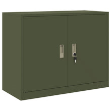 Opbergkast Olijf Groen 90 x 40 x 70 cm Koudgewalst Staal