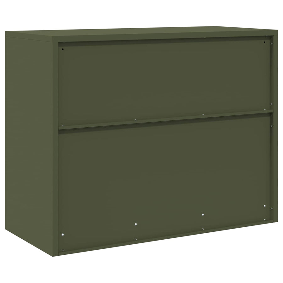 Opbergkast Olijf Groen 90 x 40 x 70 cm Koudgewalst Staal