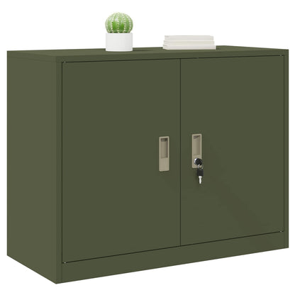Opbergkast Olijf Groen 90 x 40 x 70 cm Koudgewalst Staal