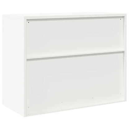 Opbergkast met opslag Wit 90 x 40 x 70 cm Koudgewalst Staal