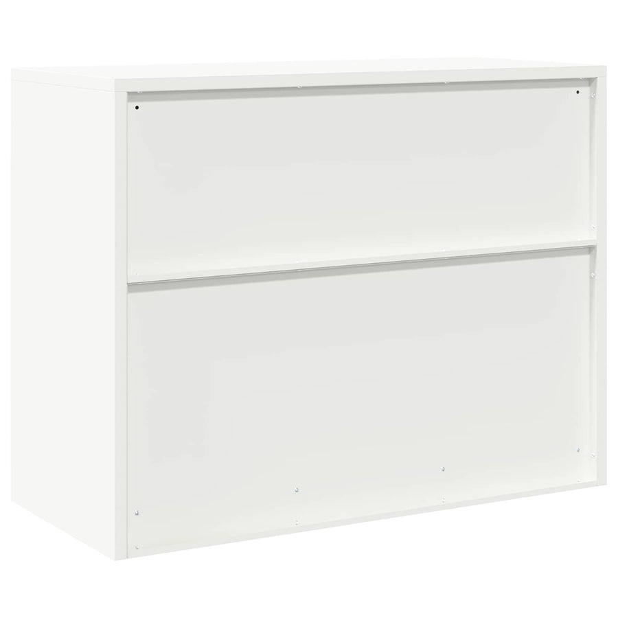 Opbergkast met opslag Wit 90 x 40 x 70 cm Koudgewalst Staal