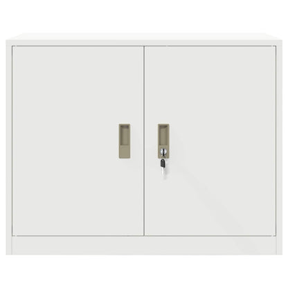 Opbergkast met opslag Wit 90 x 40 x 70 cm Koudgewalst Staal