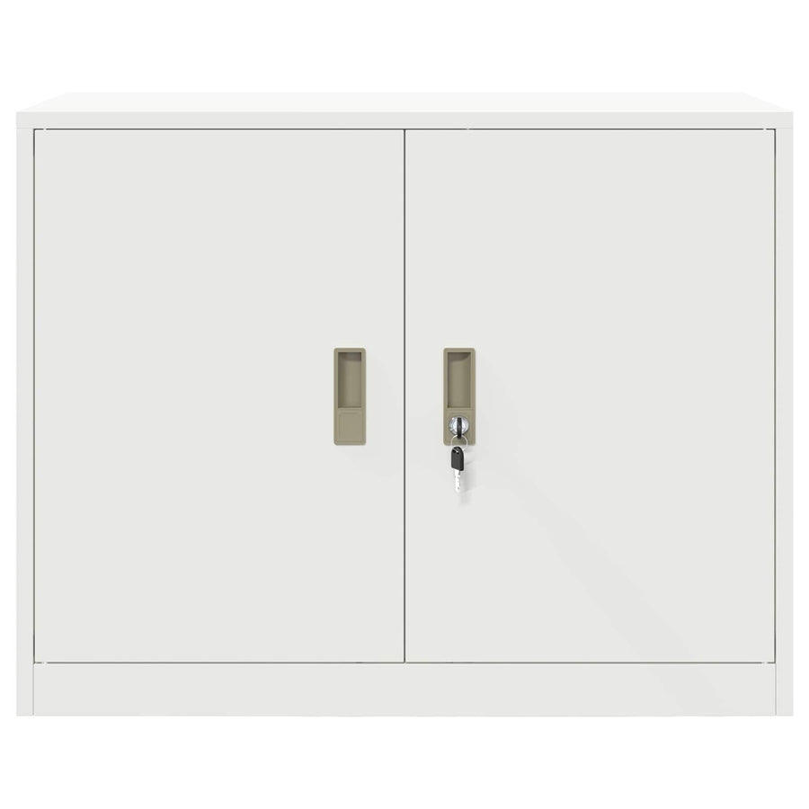 Opbergkast met opslag Wit 90 x 40 x 70 cm Koudgewalst Staal