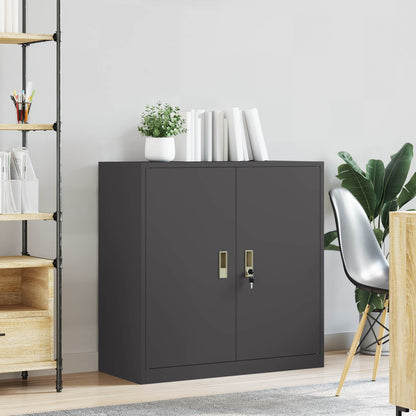 Opbergkast met opslag Zwart 90 x 40 x 90 cm Koudgewalst Staal