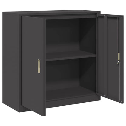 Opbergkast met opslag Zwart 90 x 40 x 90 cm Koudgewalst Staal