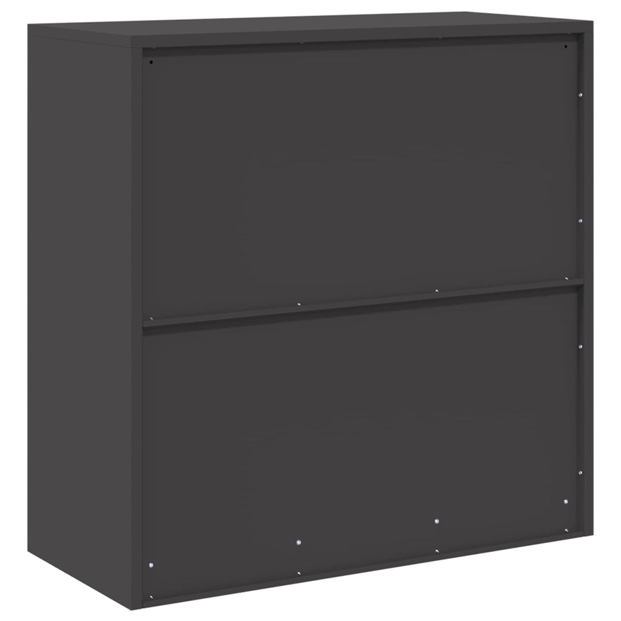 Opbergkast met opslag Zwart 90 x 40 x 90 cm Koudgewalst Staal