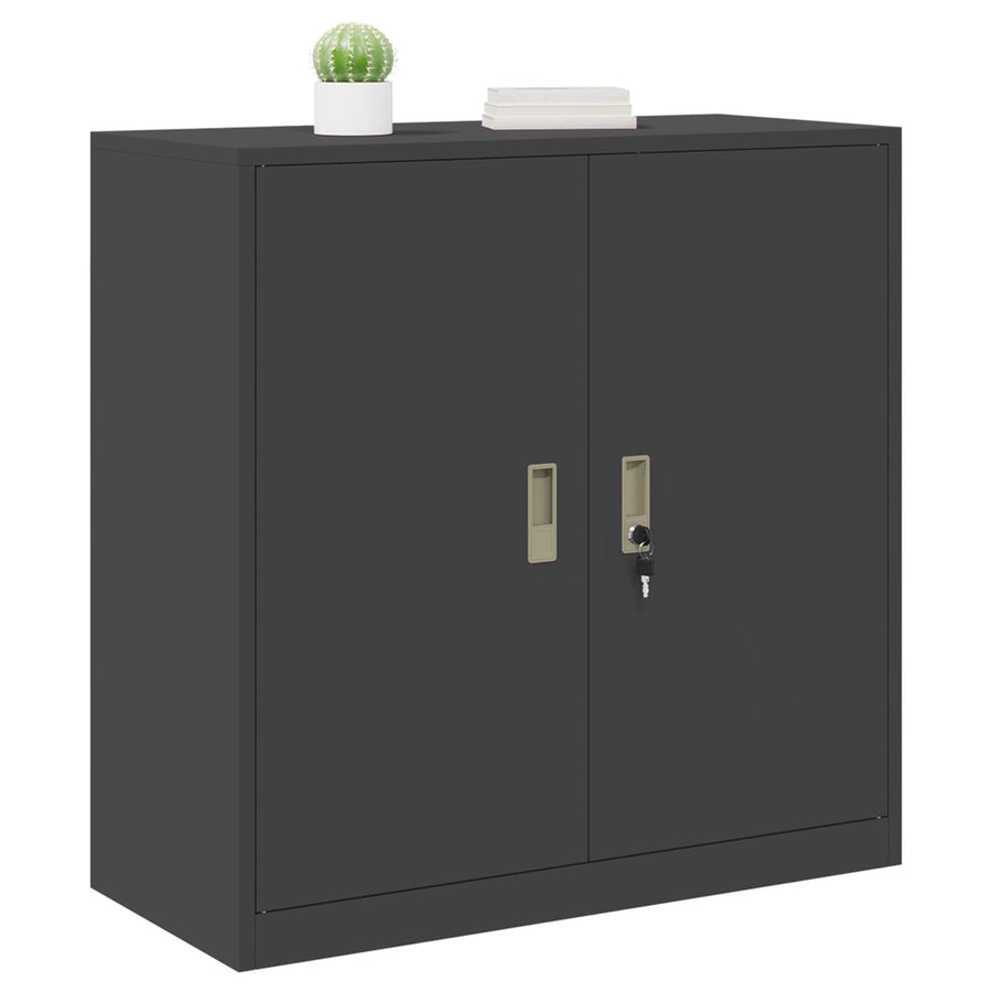 Opbergkast met opslag Zwart 90 x 40 x 90 cm Koudgewalst Staal