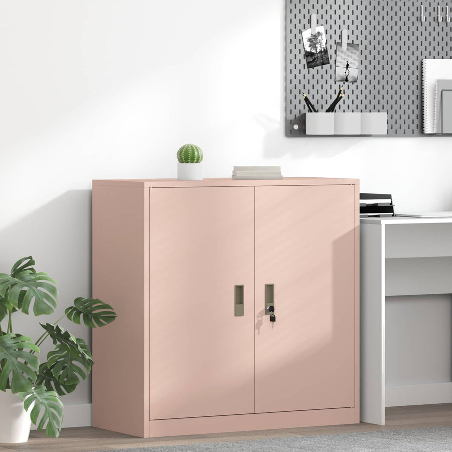 Opbergkast met opslag Roze 90 x 40 x 90 cm Koudgewalst Staal