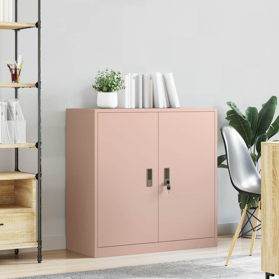 Opbergkast met opslag Roze 90 x 40 x 90 cm Koudgewalst Staal
