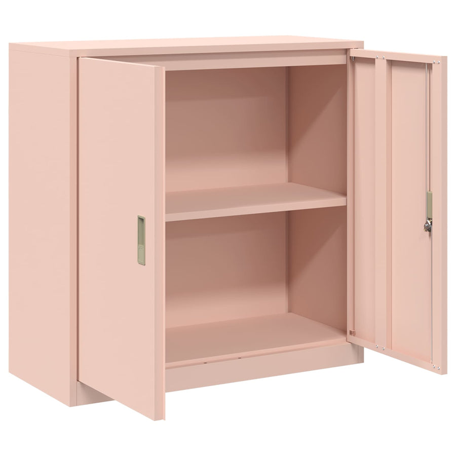 Opbergkast met opslag Roze 90 x 40 x 90 cm Koudgewalst Staal