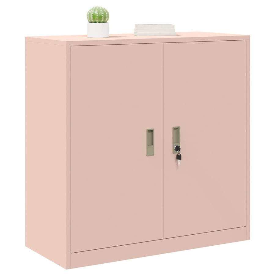 Opbergkast met opslag Roze 90 x 40 x 90 cm Koudgewalst Staal