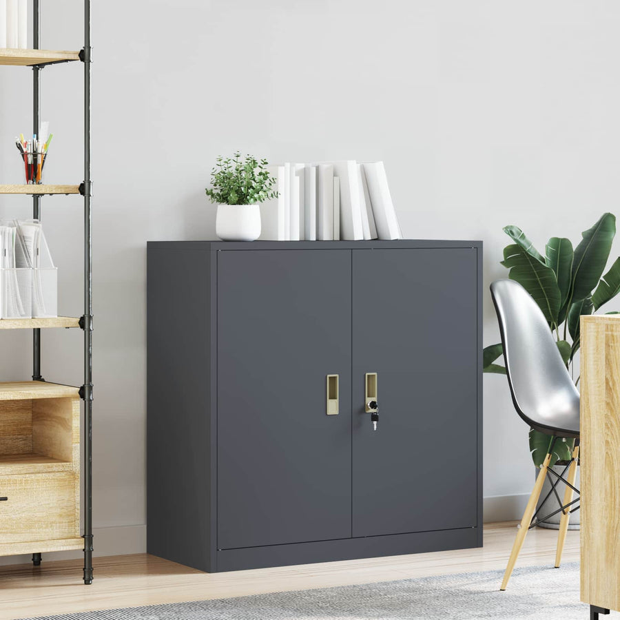 Opbergkast Antraciet 90 x 40 x 90 cm Koudgewalst Staal