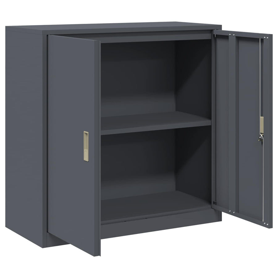 Opbergkast Antraciet 90 x 40 x 90 cm Koudgewalst Staal