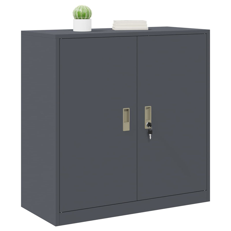 Opbergkast Antraciet 90 x 40 x 90 cm Koudgewalst Staal