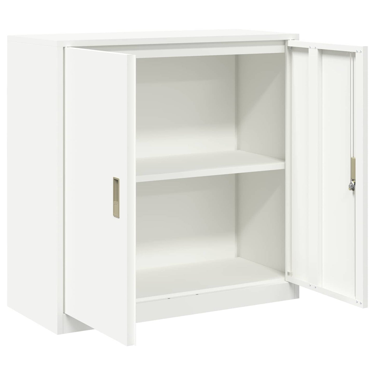 Opbergkast met opslag Wit 90 x 40 x 90 cm Koudgewalst Staal