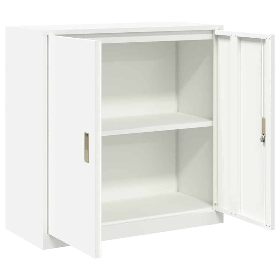 Opbergkast met opslag Wit 90 x 40 x 90 cm Koudgewalst Staal