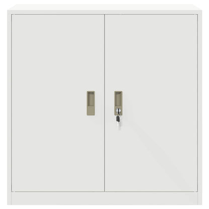 Opbergkast met opslag Wit 90 x 40 x 90 cm Koudgewalst Staal