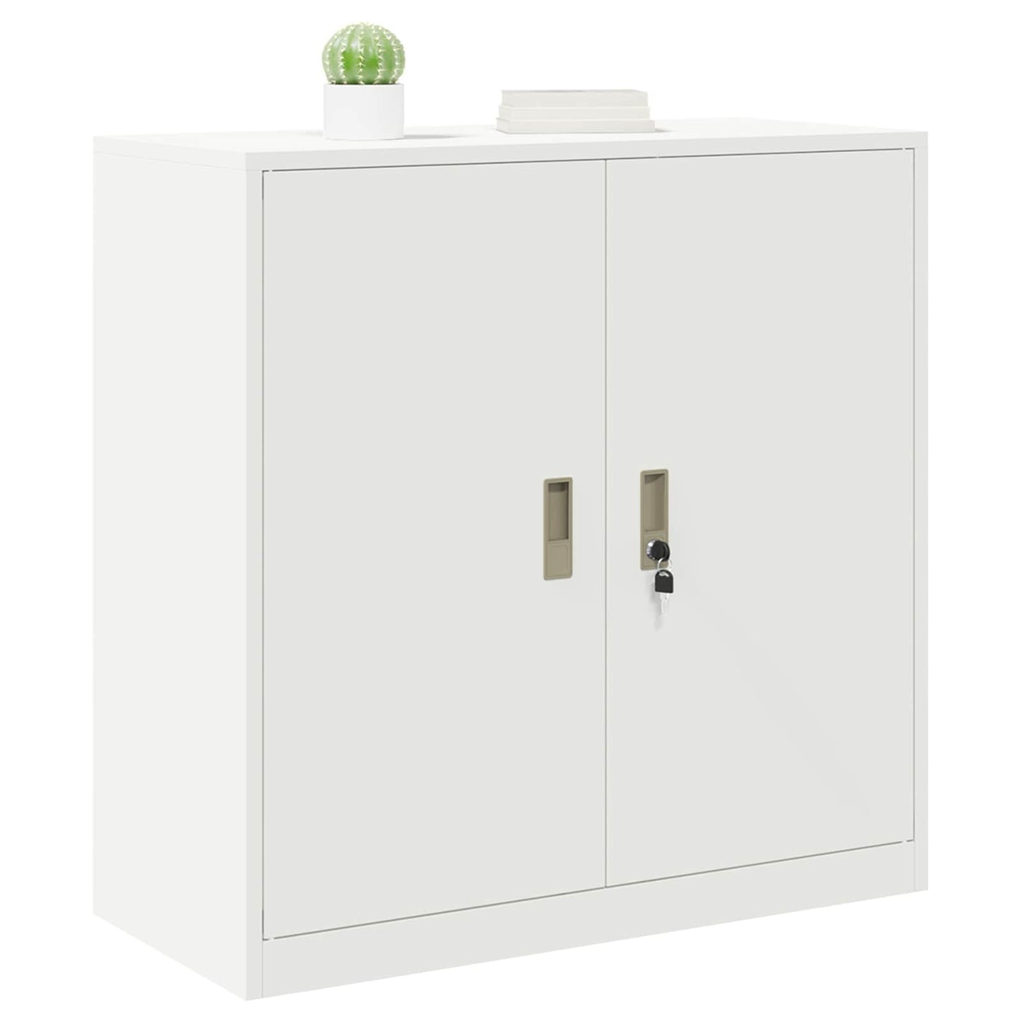 Opbergkast met opslag Wit 90 x 40 x 90 cm Koudgewalst Staal