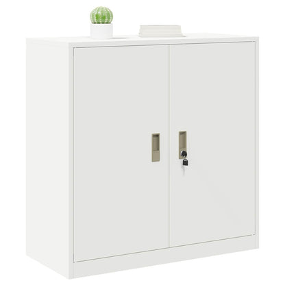 Opbergkast met opslag Wit 90 x 40 x 90 cm Koudgewalst Staal