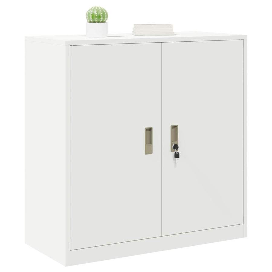 Opbergkast met opslag Wit 90 x 40 x 90 cm Koudgewalst Staal