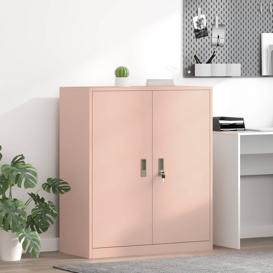 Opbergkast met opslag Roze 90 x 40 x 105 cm Koudgewalst Staal