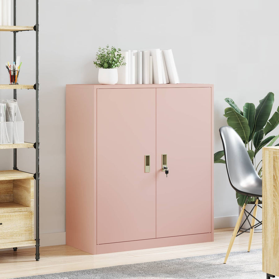 Opbergkast met opslag Roze 90 x 40 x 105 cm Koudgewalst Staal
