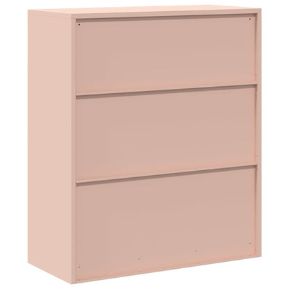 Opbergkast met opslag Roze 90 x 40 x 105 cm Koudgewalst Staal