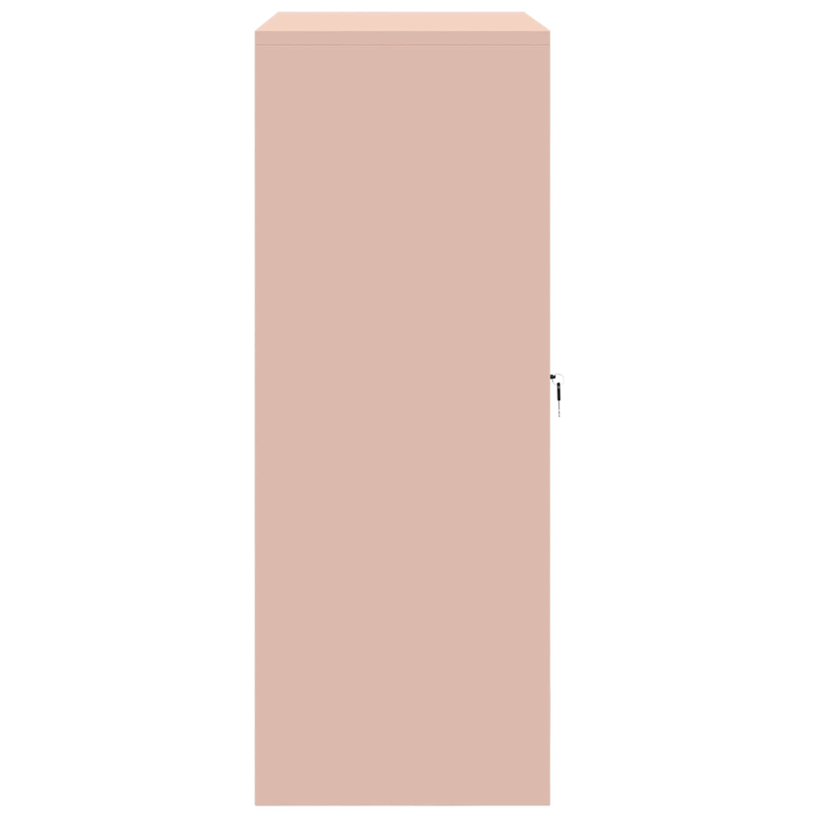Opbergkast met opslag Roze 90 x 40 x 105 cm Koudgewalst Staal