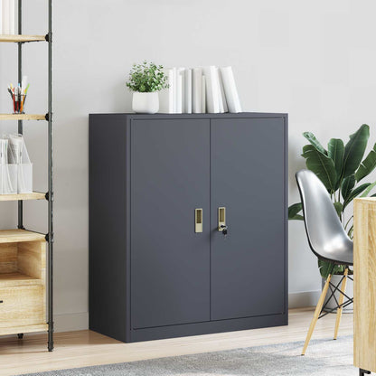 Opbergkast Antraciet 90 x 40 x 105 cm Koudgewalst Staal