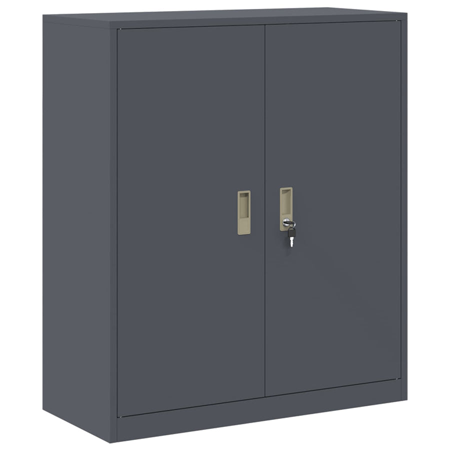 Opbergkast Antraciet 90 x 40 x 105 cm Koudgewalst Staal