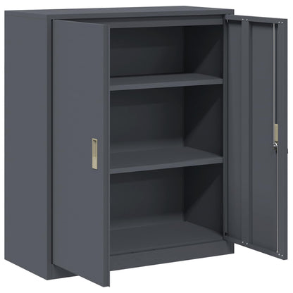Opbergkast Antraciet 90 x 40 x 105 cm Koudgewalst Staal