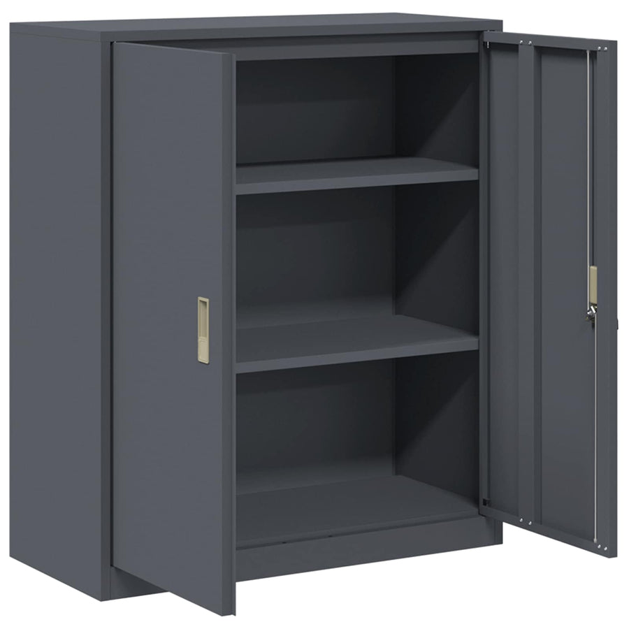 Opbergkast Antraciet 90 x 40 x 105 cm Koudgewalst Staal