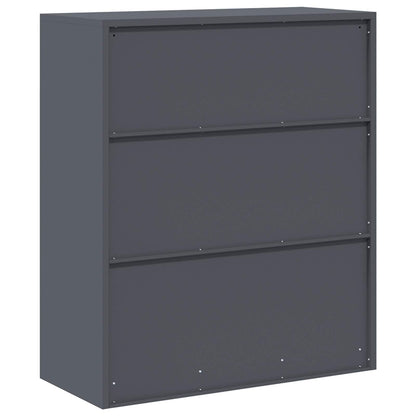 Opbergkast Antraciet 90 x 40 x 105 cm Koudgewalst Staal