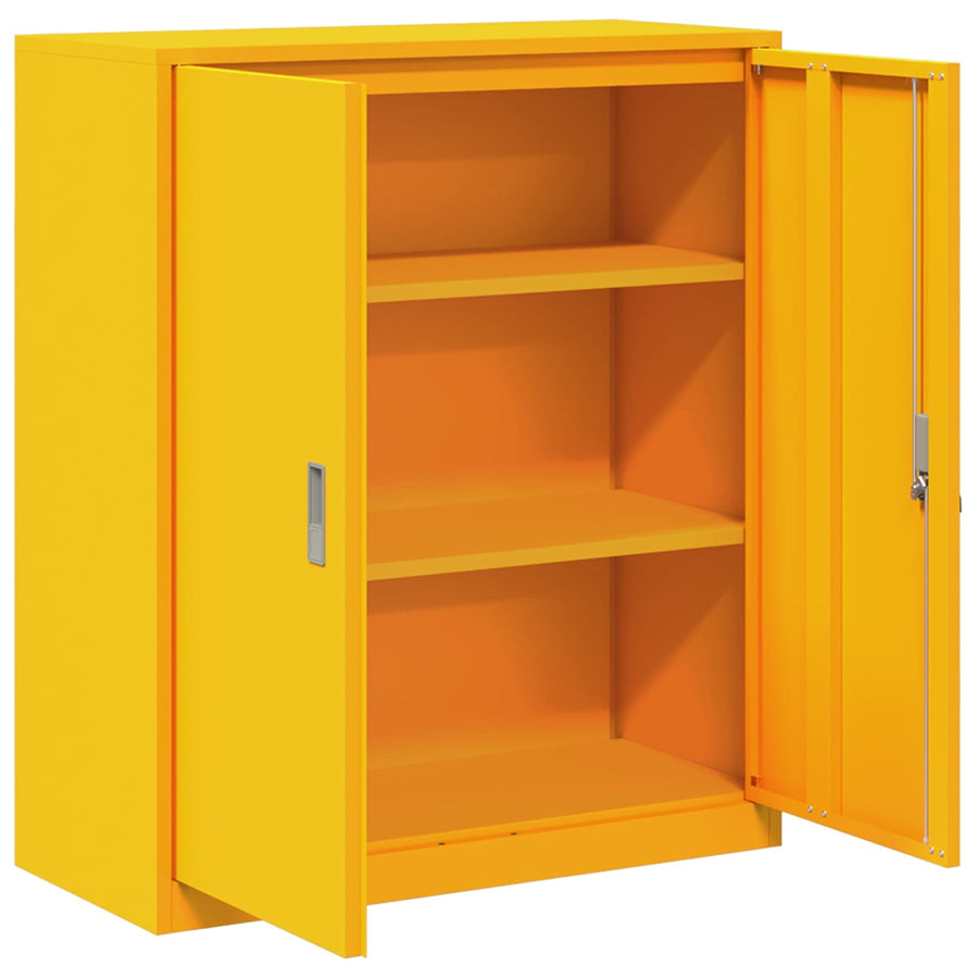 Opbergkast Mosterdgeel 90 x 40 x 105 cm Koudgewalst Staal