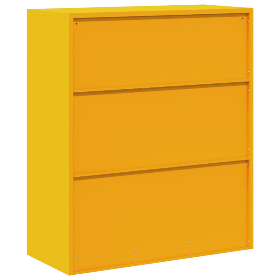 Opbergkast Mosterdgeel 90 x 40 x 105 cm Koudgewalst Staal