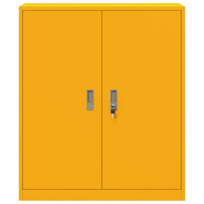 Opbergkast Mosterdgeel 90 x 40 x 105 cm Koudgewalst Staal