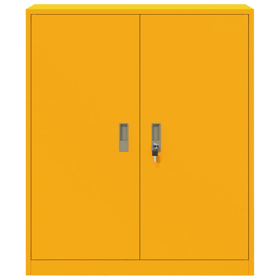 Opbergkast Mosterdgeel 90 x 40 x 105 cm Koudgewalst Staal