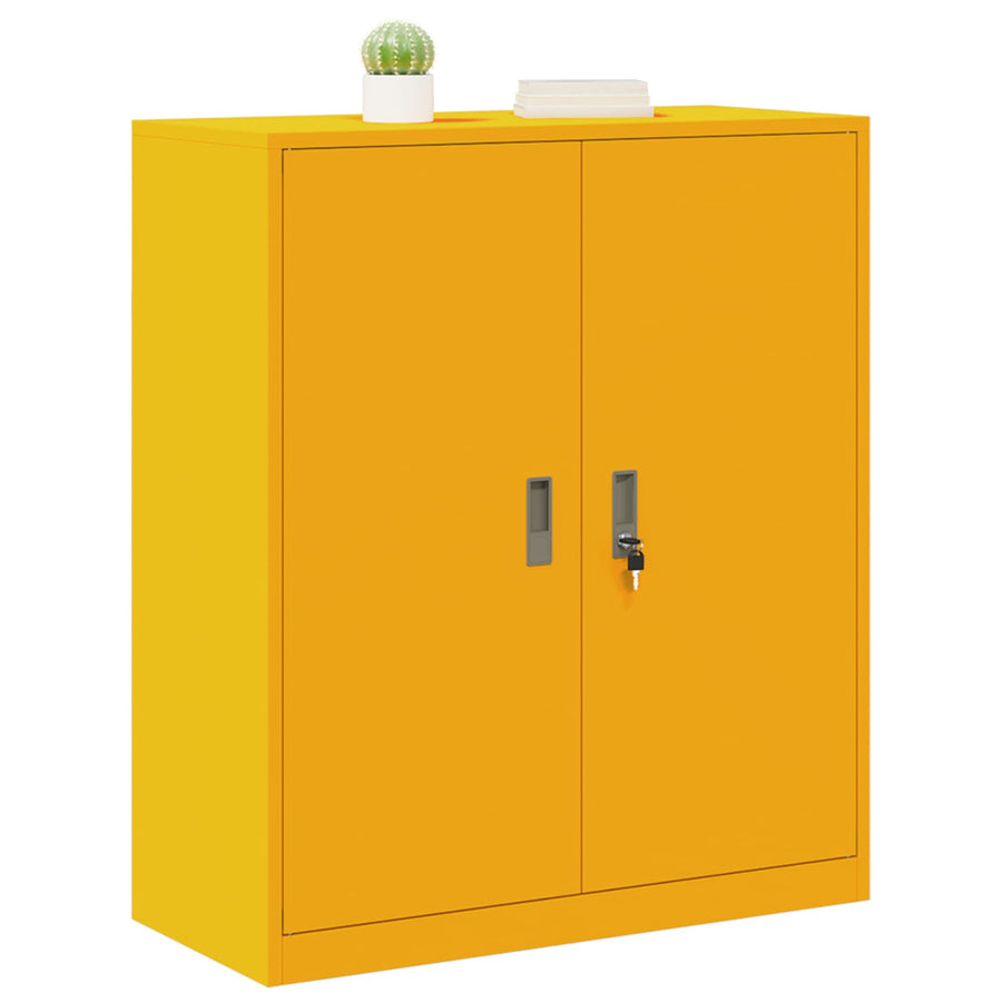 Opbergkast Mosterdgeel 90 x 40 x 105 cm Koudgewalst Staal