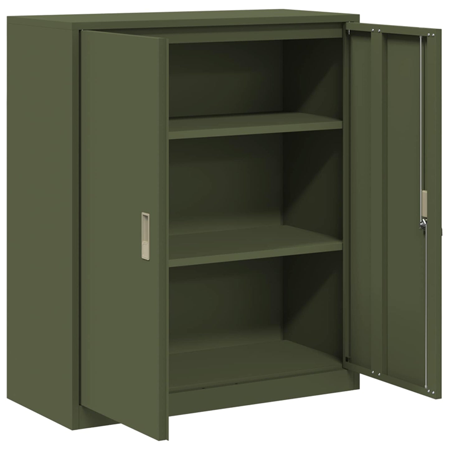 Opbergkast Olijf Groen 90 x 40 x 105 cm Koudgewalst Staal