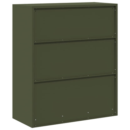 Opbergkast Olijf Groen 90 x 40 x 105 cm Koudgewalst Staal